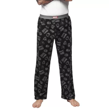 RE:fedett X MARVEL Comics Hero Lounge nadrág férfi Pajama nadrág  Marvel Character Print MMDIF1485 fekete/szürke Méret: M