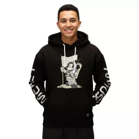   RE:fedett X Disney férfi pulóver  Mickey Mouse Print, pamut pulóver, hosszú-Sleeved Ing, RCDIF2049, fekete Méret: M