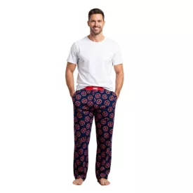   RE:fedett X MARVEL Deadpool Icon Repeat Lounge nadrág férfi Deadpool Print Pajama nadrág PCMARV504 kék/piros Méret: S