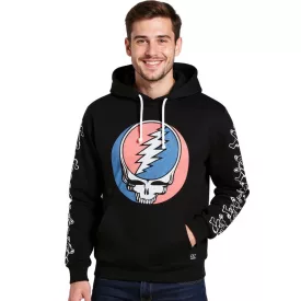   RE:fedett X Grateful Dead férfi pulóver  szíj Logo Print, pamut pulóver, hosszú-Sleeved Ing, RCWBROS170, fekete Méret: L