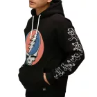 RE:fedett X Grateful Dead férfi pulóver  szíj Logo Print, pamut pulóver, hosszú-Sleeved Ing, RCWBROS170, fekete Méret: L
