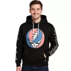 RE:fedett X Grateful Dead férfi pulóver  szíj Logo Print, pamut pulóver, hosszú-Sleeved Ing, RCWBROS170, fekete Méret: S