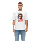 RE:fedett X Nem Pistols férfi póló "God Save the Queen" pamut Ing  nagyméretű Print, kerek nyakú, RCBVD3845 fehér Méret: M
