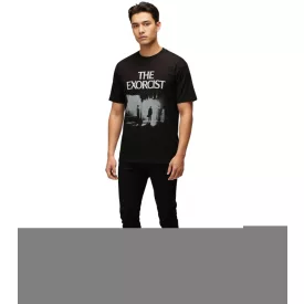   RE:fedett X THE EXORCIST FILM férfi póló  Photo Print, pamut kerek nyakú, RCWARN559, fekete Méret: S