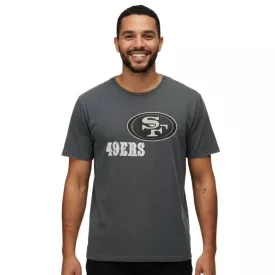   RE:fedett X NFL San Francisco 49ers férfi póló  Logo Print, pamut kerek nyakú, RCNFL1317A szürke Méret: S