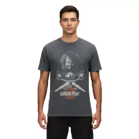   RE:fedett X Chucky 2 gyerek''s Play férfi póló  Doll Print, pamut kerek nyakú, RCUNV2572 szürke Méret: S