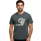 RE:fedett X NFL Los Angeles Rams férfi póló  Logo Print, pamut kerek nyakú, RCNFL1317H szürke Méret: S