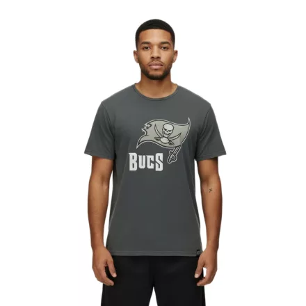 RE:fedett X NFL Tampa Bay Buccaneers férfi póló  Logo Print, pamut kerek nyakú, RCNFL1317C szürke Méret: S