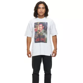  RE:fedett X Studio Canal férfi póló EVIL DEAD 2 pamut Ing  nagyméretű Print, kerek nyakú, RCSTC127 fehér Méret: L