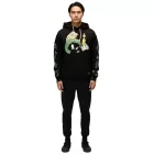 RE:fedett X LOONEY TUNES férfi pulóver  Martian Marvin Print, pamut pulóver, hosszú-Sleeved Ing, RCWARN549, fekete Méret: M