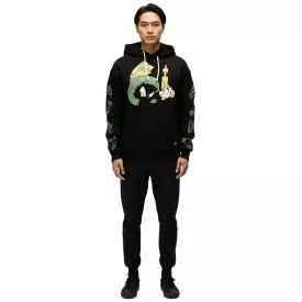   RE:fedett X LOONEY TUNES férfi pulóver  Martian Marvin Print, pamut pulóver, hosszú-Sleeved Ing, RCWARN549, fekete Méret: M