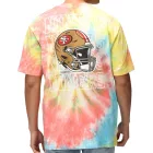 RE:fedett X NFL San Francisco 49ers férfi póló  sisak Print, pamut kerek nyakú, RCNFL1383, Colorful Méret: S