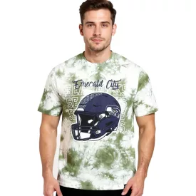   RE:fedett X NFL Seattle Seahawks férfi póló  Logo Print, pamut kerek nyakú, RCNFL1389 zöld Méret: S