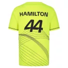 Mercedes-Benz AMG Petronas F1 férfi póló Lewis Hamilton nadrág-újj Jersey 701227120 001 Neon sárga Méret: XL