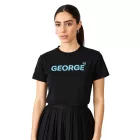 Mercedes-Benz AMG Petronas F1 MAPF női póló George Russell pamut nadrág-újj Ing 701227128 001 fekete Méret: S