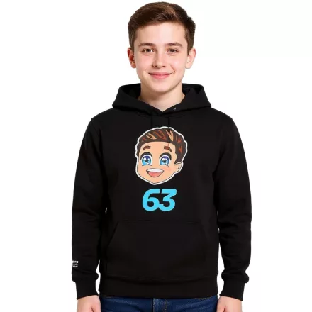 Mercedes-Benz AMG Petronas F1 George Russell pulóver for gyerek és gyerek, Formula 1 kapucnis pulóver 701227132 001 fekete Méret: 140