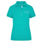 Mercedes-Benz AMG Petronas F1 MAPF1 Női Pamut Póló Csapat Logókkal és Színkiemelésekkel Rövid Ujjú Póló 701227044 Türkiz Zöld vagy Fekete Méret:M