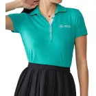 Mercedes-Benz AMG Petronas F1 MAPF1 női pamut Polo Ing  Team Logos és szín jelölők nadrág-Sleeved Ing 701227044 türkiz zöld vagy fekete Méret: S