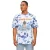 RE:fedett X Space Jam férfi póló  első Print in Tie-Dye Look, pamut kerek nyakú, RCWARN751 kék Méret: M