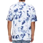 RE:fedett X Space Jam férfi póló  első Print in Tie-Dye Look, pamut kerek nyakú, RCWARN751 kék Méret: XL