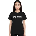 Mercedes-Benz AMG Petronas F1 MAPF női póló, pamut póló  nagyméretű Logo, nadrág-Sleeved Ing, 701227045 001 fekete Méret: S
