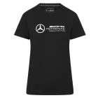 Mercedes-Benz AMG Petronas F1 MAPF női póló, pamut póló  nagyméretű Logo, nadrág-Sleeved Ing, 701227045 001 fekete Méret: XL