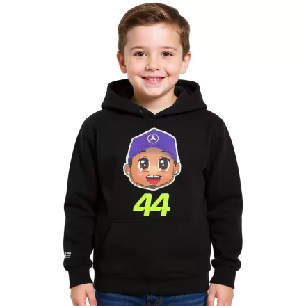 Mercedes-Benz AMG Petronas F1 gyerek'' pulóver for gyerek és gyerek, Formula 1 kapucnis pulóver 70122713, George Russell vagy Lewis Hamilton, fekete Méret: 140