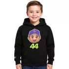 Mercedes-Benz AMG Petronas F1 gyerek'' pulóver for gyerek és gyerek, Formula 1 kapucnis pulóver 70122713, George Russell vagy Lewis Hamilton, fekete Méret: 152