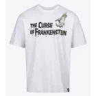 RE:fedett X HAMMER Horror férfi póló Curse of Frankenstein pamut Ing  nagyméretű vissza Print, kerek nyakú, RCSTC108 fehér Méret: S