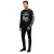 RE:fedett X THE EXORCIST FILM férfi Ing  Photo Print, hosszú-Sleeved pamut Ing, kerek nyakú, RCWARN560, fekete Méret: M