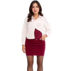   női pelenkázó Szoknya, Mini Szoknya, Corduroy Szoknya, pelenkázó Wear, 939056 Wine piros Méret: 42