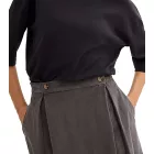 női Midi Szoknya Corduroy Szoknya  doboz Pleats Made of Organic pamut Pleated Szoknya 908254 szürke Méret: 52