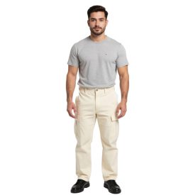   stílusos férfi cargo Farmer 4 zseb stílus leisure Nadrág  many zseb BR-8000-1000 bézs Méret: W33_L32