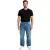 Stílusos férfi farmer skater fit stílusban farmer nadrág cipzárral BR-11000-203 sötétkék Méret:W31_L32