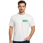 RE:fedett X SEGA férfi póló  Sonic Print, pamut kerek nyakú, RCSEGA551, ekrü-fehér Méret: L
