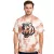 RE:fedett X NFL Cincinnati Bengals férfi póló  Logo Print, pamut kerek nyakú, RCNFL1392 barna/fehér Méret: L