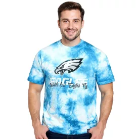   RE:fedett X NFL férfi póló  Philadelphia Eagles Print, pamut kerek nyakú, RCNFL1393 kék/fehér Méret: L