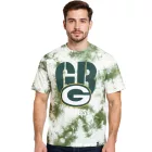 RE:fedett X NFL zöld Bay Packers férfi póló  Logo Print, pamut kerek nyakú, RCNFL1394 zöld/fehér Méret: L