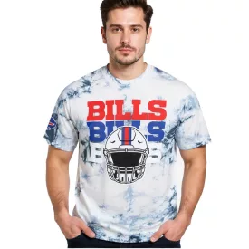   RE:fedett X NFL bivaly Bills férfi póló  Logo Print, pamut kerek nyakú, RCNFL1385 kék/fehér Méret: S
