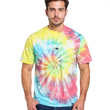 RE:fedett X NFL új England Patriots férfi póló  Logo Print, pamut kerek nyakú, RCNFL1381, Colorful Méret: L