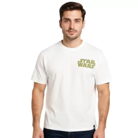   RE:fedett X Star Wars Csillagok Háborúja férfi póló  vissza Print, pamut Ing, nadrág-újj Ing, RCDIF2045, ekrü-fehér Méret: XL