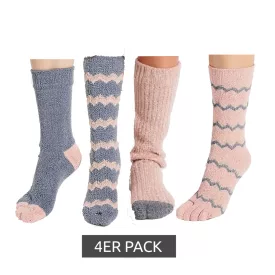   csomag of 4 női Cozy Zokni, Warm Winter harisnya, Leisure Zokni, Thermal Zokni 925306 rózsaszín/szürke Méret: 31_34