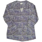 BOYSEN''S női V-nyak blúz-Ing, hosszú-Sleeved Summer tunika, 81925947, Multicolored Méret: 34