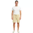 alkalmi FRIDAY Sigge férfi alkalmi bermuda rövidnadrág Chino nadrág  Elastic Waistband, pamut Sort Rövidnadrág, 20505130 131008 bézs Méret: M