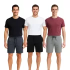 11 PROJECT Palamo férfi Sweat-bermuda rövidnadrág Sort Rövidnadrág, Chino-stílus, 20716141 1940131, sötét szürke Melange Méret: L