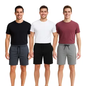   11 PROJECT Palamo férfi Sweat-bermuda rövidnadrág Sort Rövidnadrág, Chino-stílus, 20716141 1940131, sötét szürke Melange Méret: M