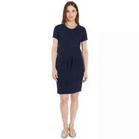   POLARINO női Summer ruha, Mini ruha, stílusos Ing ruha, Vacation ruha, 24164953, sötét kék Méret: 38