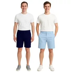   alkalmi FRIDAY Peterson férfi alkalmi bermuda rövidnadrág Chino nadrág  Linen pamut Sort Rövidnadrág 20504682 in sötét kék vagy világos kék Méret: XXL