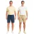 BLEND férfi pamut bermuda rövidnadrág Sort Rövidnadrág  Turn-Up Hem és Elastic Waistband 20716624 in kék vagy bézs Méret: M
