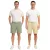alkalmi FRIDAY Sigge férfi alkalmi bermuda rövidnadrág Chino Sort Rövidnadrág  Elastic Waistband, pamut Sort Rövidnadrág, 20505130 in zöld vagy bézs Méret: M